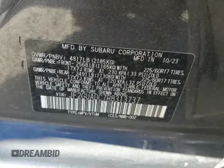 2024 Subaru Crosstrek Premium with VIN JF2GUADC7R8313737, listed as a Copart auction lot 58200215 with 24,437 mi miles and Salvage title. Bid and sale history available at DreamBid. Image 12.