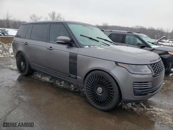2021 Land Rover Range Rover with VIN SALGS5SE2MA423301, listed as a Copart auction lot 89069685 with 45,749 mi miles and Salvage Title. Bid and sale history available at carsss.com. Image 4.