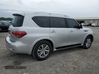 2016 Infiniti QX80 with VIN JN8AZ2NF5G9613664, listed as a Copart auction lot 56059585 with 152,309 mi miles and Salvage title. Bid and sale history available at DreamBid. Image 3.