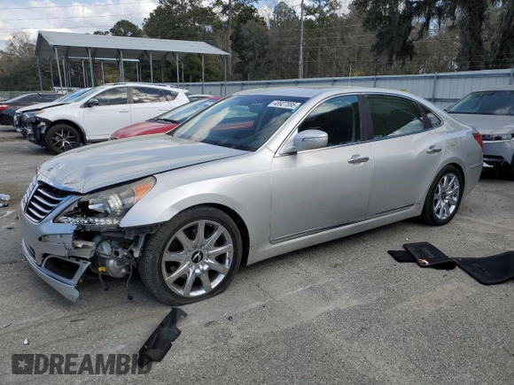2011 Hyundai Equus Ultimate z VIN KMHGH4JF6BU029267, wystawiony jako Copart lot #48927085 z przebiegiem 113 079 mil mil oraz Szkoda całkowita • Salvage title. Historia ofert i sprzedaży dostępna na DreamBid. Obrazek 1.