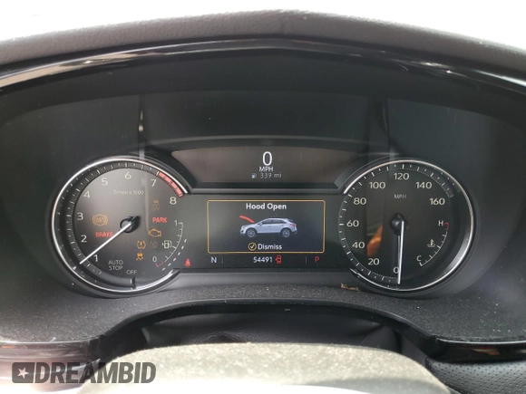 2020 Cadillac XT5 Premium Luxury FWD with VIN 1GYKNCRS5LZ229686, listed as a Copart auction lot 57391915 with 54,491 mi miles and Salvage title. Bid and sale history available at DreamBid. Image 9.