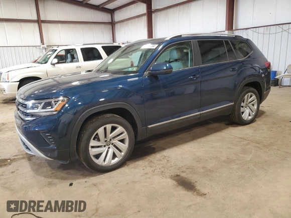 2021 Volkswagen Atlas SEL with VIN 1V2BP2CAXMC588304, listed as a Copart auction lot 53980394 with 41,743 mi miles and . Bid and sale history available at DreamBid. Image 1.