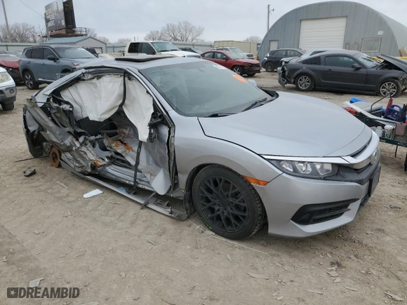 2017 Honda Civic Coupe LX-P with VIN 2HGFC4B03HH300257, listed as a Copart auction lot 88757415 with 0 mi miles and Salvage Title. Bid and sale history available at carsss.com. Image 4.