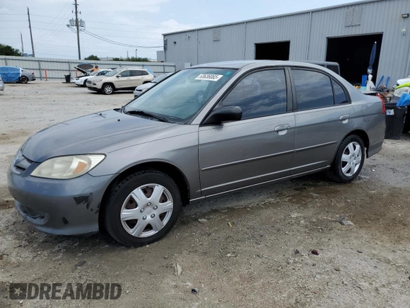 2005 Honda Civic LX with VIN 2HGES16505H608324, listed as a Copart auction lot 53636065 with 176,303 mi miles and Clean Title. Bid and sale history available at DreamBid. Image 1.