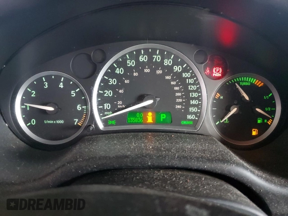 2004 Saab 9-3 Aero with VIN YS3FH49Y241000643, listed as a Copart auction lot 83896984 with 135,836 mi miles and Clean Title. Bid and sale history available at carsss.com. Image 9.