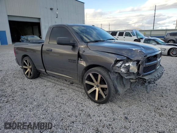 2018 Ram 1500 Express with VIN 3C6JR6AT4JG250464, listed as a Copart auction lot 81504004 with 44,810 mi miles and Salvage title. Bid and sale history available at DreamBid. Image 4.