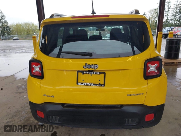 2017 Jeep Renegade Sport with VIN ZACCJBAB2HPF30093, listed as a IAAI auction lot 41974001 with 116,855 mi miles and . Bid and sale history available at carsss.com. Image 16.