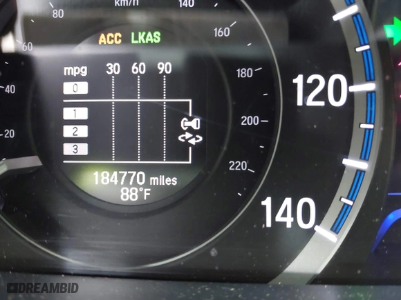 2017 Honda Accord Hybrid with VIN JHMCR6F33HC010926, listed as a IAAI auction lot 40061747 with 184,770 mi miles. Bid and sale history available at carsss.com. Image 15.
