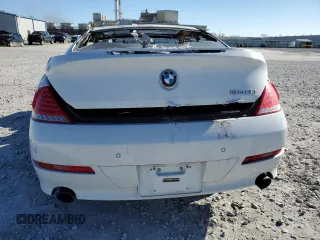 2010 BMW 6 Series 650i with VIN WBAEA5C58ACV93725, listed as a Copart auction lot 42493345 with 0 mi miles and Non Repairable. Bid and sale history available at carsss.com. Image 6.
