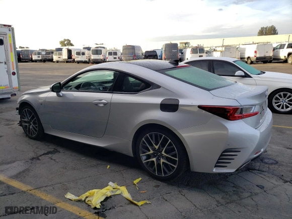 2015 Lexus RC 350 with VIN JTHHE5BC2F5007843, listed as a Copart auction lot 78837394 with 136,899 mi miles and Salvage Title. Bid and sale history available at carsss.com. Image 2.