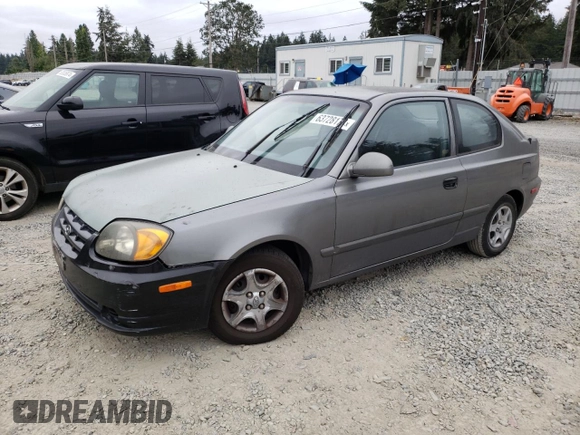 2004 Hyundai Accent GL with VIN KMHCG35C44U299645, listed as a Copart auction lot 63728174 with 159,604 mi miles and Clean Title. Bid and sale history available at carsss.com. Image 1.