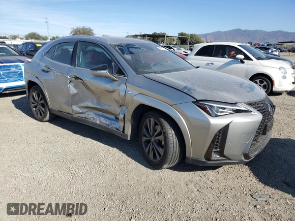 2022 Lexus UX 250h F Sport with VIN JTHE9JBHXN2057367, listed as a Copart auction lot 85917724 with 60,556 mi miles and Salvage Title. Bid and sale history available at DreamBid. Image 4.