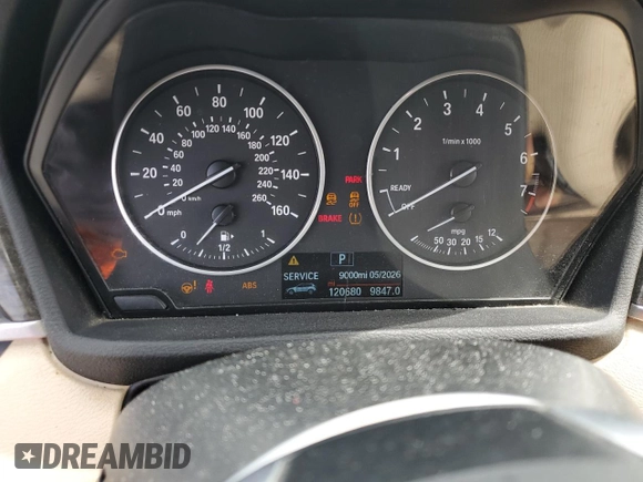 2017 BMW X1 xDrive28i with VIN WBXHT3Z37H4A55614, listed as a Copart auction lot 63491415 with 120,680 mi miles and Salvage title. Bid and sale history available at DreamBid. Image 9.