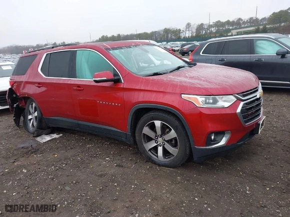 2020 Chevrolet Traverse LT Leather with VIN 1GNEVHKW9LJ158673, listed as a IAAI auction lot 41831220 with 109,742 mi miles. Bid and sale history available at carsss.com. Image 1.