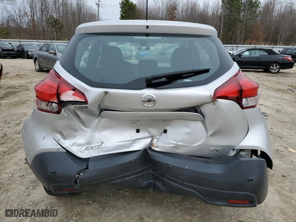 2020 Nissan Kicks SV with VIN 3N1CP5CV7LL528299, listed as a Copart auction lot 47652945 with 97,603 mi miles and Salvage Title. Bid and sale history available at carsss.com. Image 6.