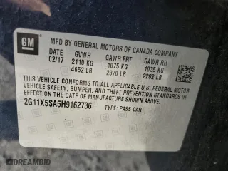 2017 Chevrolet Impala LS with VIN 2G11X5SA5H9162736, listed as a Copart auction lot 83563174 with 223,362 mi miles and Salvage Title. Bid and sale history available at carsss.com. Image 14.