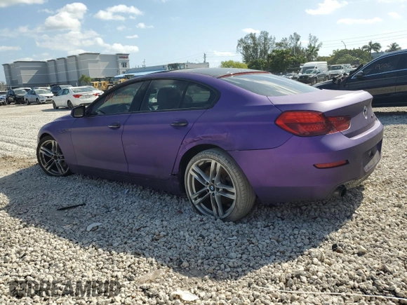 2013 BMW 6 Series 640i with VIN WBA6A0C58DDZ03250, listed as a Copart auction lot 52081974 with 146,345 mi miles and Salvage Title. Bid and sale history available at DreamBid. Image 2.