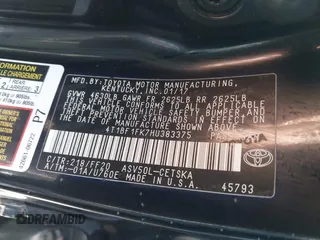 2017 Toyota Camry XLE with VIN 4T1BF1FK7HU383375, listed as a IAAI auction lot 41816189 with 112,128 mi miles and . Bid and sale history available at DreamBid. Image 9.