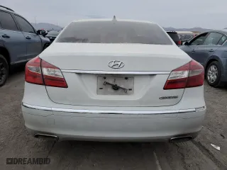 2013 Hyundai Genesis 3.8L with VIN KMHGC4DD8DU243494, listed as a Copart auction lot 42259105 with 132,883 mi miles and Salvage Title. Bid and sale history available at carsss.com. Image 6.