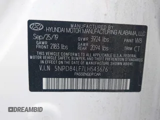 2020 Hyundai Elantra Value Edition z VIN 5NPD84LF7LH543676, wystawiony jako IAAI lot #42198725 z przebiegiem 112 802 mil mil oraz . Historia ofert i sprzedaży dostępna na DreamBid. Obrazek 9.