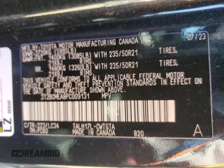 2023 Lexus RX 500h F Sport Performance with VIN 2T2BCMEA8PC009131, listed as a Copart auction lot 50300645 with 38,944 mi miles and Salvage title. Bid and sale history available at DreamBid. Image 13.