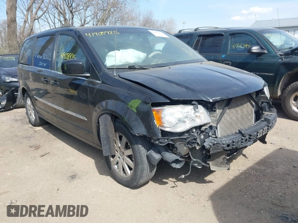 2016 Chrysler Town & Country Touring with VIN 2C4RC1BG3GR296159, listed as a IAAI auction lot 41908925 with 185,039 mi miles. Bid and sale history available at carsss.com. Image 1.