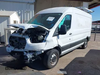 2023 Ford Transit Cargo with VIN 1FTBR1C80PKA15201, listed as a IAAI auction lot 41842600 with 19,052 mi miles. Bid and sale history available at carsss.com. Image 2.