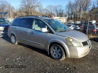 2005 Nissan Quest SL with VIN 5N1BV28U75N106612, listed as a Copart auction lot 86821104 with 0 mi miles and Salvage Title. Bid and sale history available at carsss.com. Image 4.