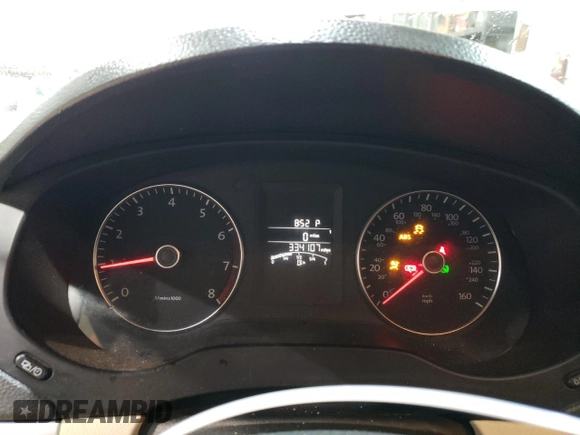 2013 Volkswagen Jetta SE with VIN 3VWDX7AJ3DM443160, listed as a Copart auction lot 55247845 with 334,107 mi miles and Salvage title. Bid and sale history available at DreamBid. Image 9.