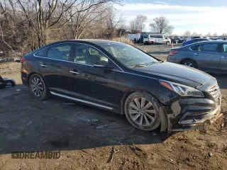 2017 Hyundai Sonata Sport with VIN 5NPE34AF1HH529303, listed as a Copart auction lot 46721245 with 81,428 mi miles and Salvage Title. Bid and sale history available at DreamBid. Image 4.