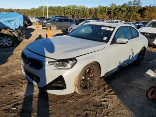 2024 BMW 2 Series 230i with VIN 3MW23CM0XR8E54414, listed as a Copart auction lot 82465244 with 5,699 mi miles and Salvage Title. Bid and sale history available at carsss.com. Image 1.