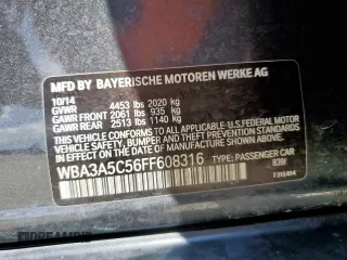 2015 BMW 3 Series 328i with VIN WBA3A5C56FF608316, listed as a Copart auction lot 53618575 with 91,520 mi miles and Salvage Title. Bid and sale history available at carsss.com. Image 12.
