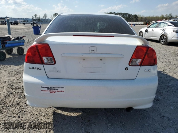 2004 Honda Civic LX with VIN 2HGES16524H500124, listed as a Copart auction lot 50806175 with 80,232 mi miles and Salvage Title. Bid and sale history available at DreamBid. Image 6.