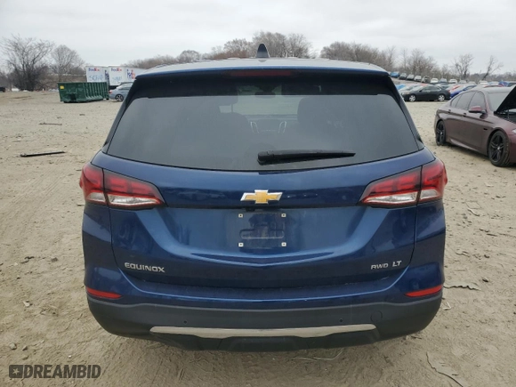 2022 Chevrolet Equinox LT with VIN 3GNAXUEV8NL174976, listed as a Copart auction lot 49132335 with 62,067 mi miles and Salvage Title. Bid and sale history available at carsss.com. Image 6.