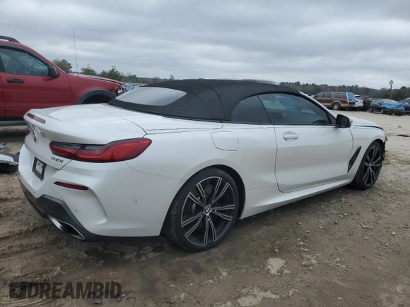 2022 BMW 8 Series 840i with VIN WBADZ2C0XNCJ65880, listed as a Copart auction lot 44778025 with 34,221 mi miles and Salvage Title. Bid and sale history available at carsss.com. Image 3.