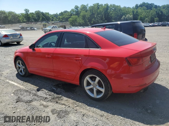 2015 Audi A3 Premium with VIN WAUACGFF2F1047403, listed as a Copart auction lot 62104235 with 91,397 mi miles and Salvage title. Bid and sale history available at DreamBid. Image 2.