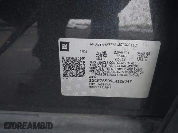 2020 Chevrolet Bolt EV Premier с VIN 1G1FZ6S09L4128047, выставлен на аукционе IAAI как лот 42416098 с пробегом 49 873 миль миль и . История ставок и продаж доступна на DreamBid. Изображение 9.