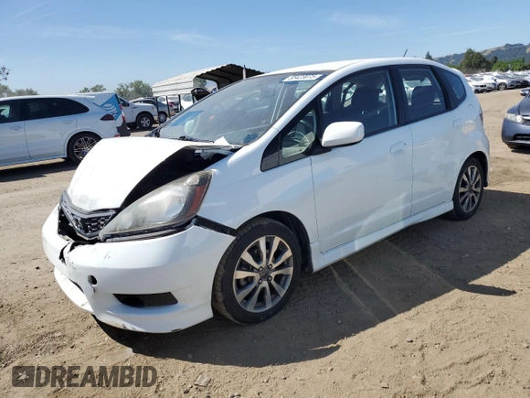 2012 Honda Fit Sport with VIN JHMGE8H50CC009958, listed as a Copart auction lot 55423075 with 117,618 mi miles and Salvage Title. Bid and sale history available at DreamBid. Image 1.