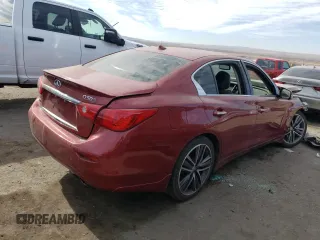 2015 Infiniti Q50 with VIN JN1BV7AR0FM393597, listed as a Copart auction lot 42804395 with 107,084 mi miles and Salvage Title. Bid and sale history available at carsss.com. Image 3.