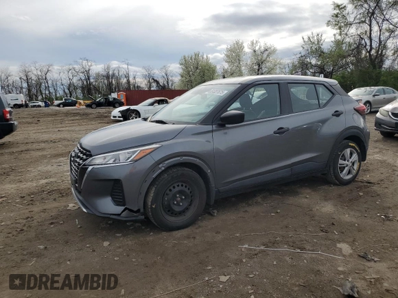 2022 Nissan Kicks S z VIN 3N1CP5BVXNL491561, wystawiony jako Copart lot #51327675 z przebiegiem 87 111 mil mil oraz Szkoda całkowita • Salvage title. Historia ofert i sprzedaży dostępna na DreamBid. Obrazek 1.