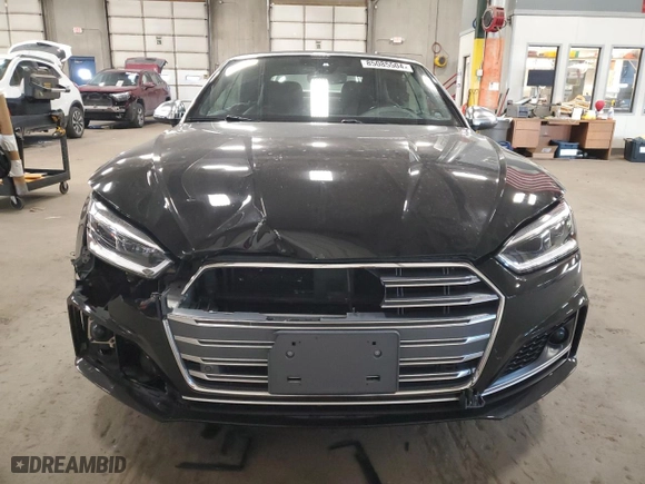 2018 Audi S5 Cabriolet Prestige with VIN WAU24GF50JN013082, listed as a Copart auction lot 85085504 with NaN miles and Salvage Title. Bid and sale history available at carsss.com. Image 5.