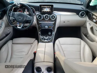 2018 Mercedes-Benz C 300 with VIN 55SWF4KB6JU259253, listed as a Copart auction lot 53642375 with 33,600 mi miles and Salvage Title. Bid and sale history available at DreamBid. Image 8.