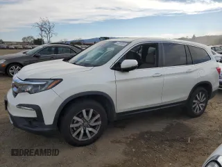 2019 Honda Pilot EX-L with VIN 5FNYF6H57KB063038, listed as a Copart auction lot 47281855 with 109,761 mi miles and Salvage Title. Bid and sale history available at carsss.com. Image 1.