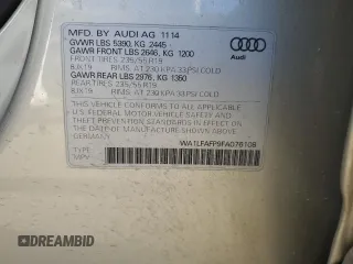 2015 Audi Q5 Premium Plus z VIN WA1LFAFP9FA076108, wystawiony jako Copart lot #82917984 z przebiegiem 79 082 mil mil oraz Szkody całkowita. Historia ofert i sprzedaży dostępna na DreamBid. Obrazek 14.