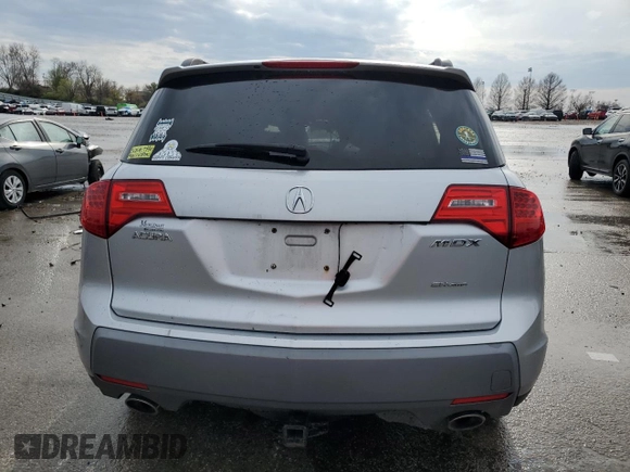 2008 Acura MDX with VIN 2HNYD28298H541915, listed as a Copart auction lot 51069205 with Not Provided miles and Salvage Title. Bid and sale history available at DreamBid. Image 6.