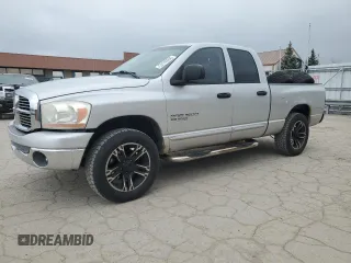 2006 Dodge 1500 SLT with VIN 1D7HU18N06S673743, listed as a Copart auction lot 53145955 with 131,318 mi miles and Salvage Title. Bid and sale history available at DreamBid. Image 1.