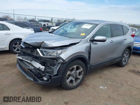 2019 Honda CR-V EX with VIN 2HKRW2H5XKH638800, listed as a IAAI auction lot 42061457 with 54,440 mi miles. Bid and sale history available at carsss.com. Image 18.