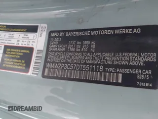 2013 MINI Convertible S с VIN WMWZP3C57DT551118, выставлен на аукционе IAAI как лот 41086617 с пробегом 108 049 миль миль и . История ставок и продаж доступна на DreamBid. Изображение 9.