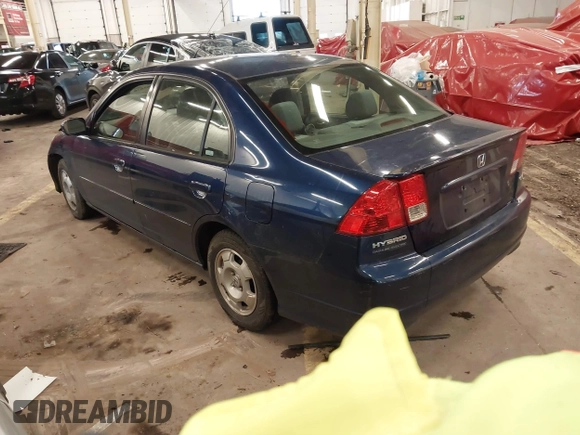 2005 Honda Civic with VIN JHMES96635S003839, listed as a IAAI auction lot 41861678 with 131,987 mi miles and . Bid and sale history available at DreamBid. Image 3.