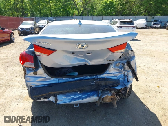 2012 Hyundai Elantra Limited with VIN KMHDH4AEXCU278876, listed as a IAAI auction lot 42007103 with 158,441 mi miles. Bid and sale history available at carsss.com. Image 16.